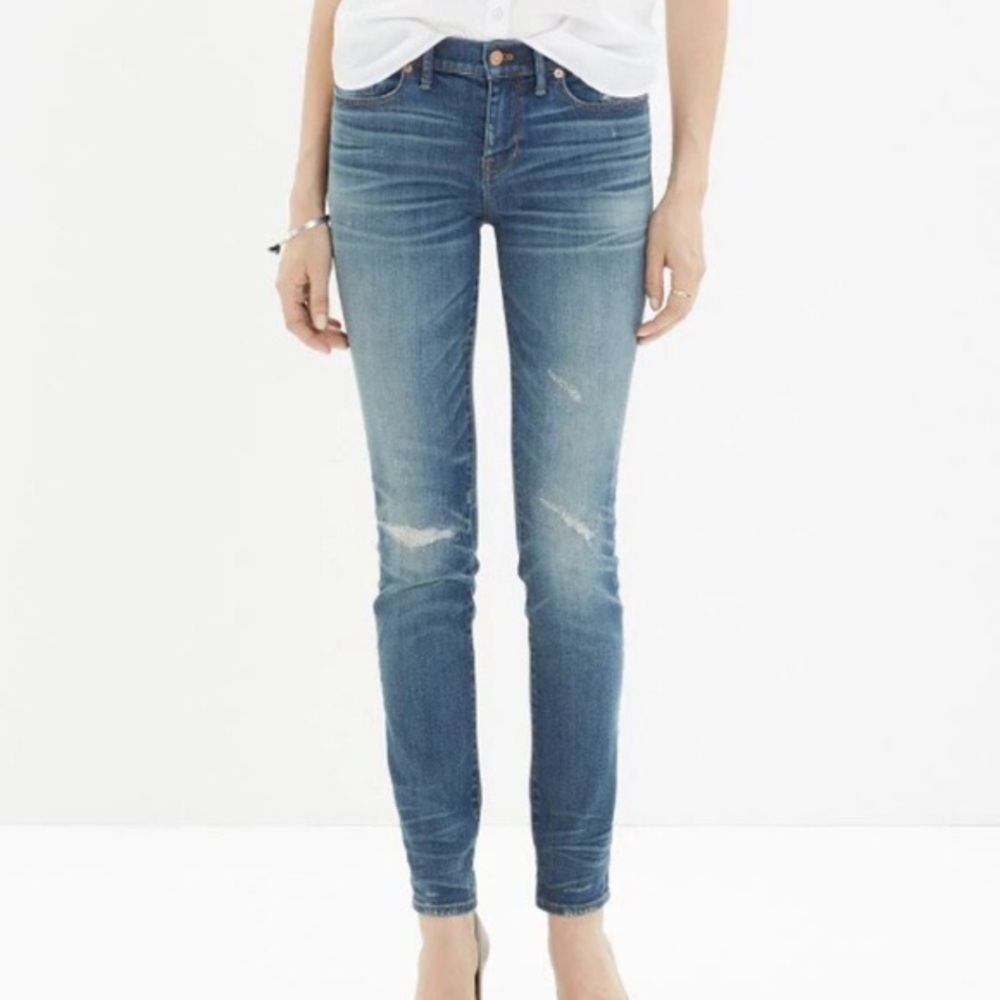 Madewell Skinny skinny rip and repair jeans